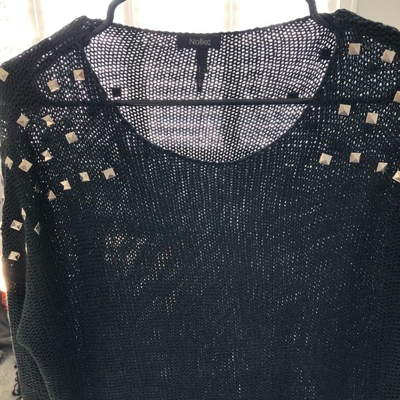 Nollie Black Oversized Studded Sweater - Picture 7 of 7